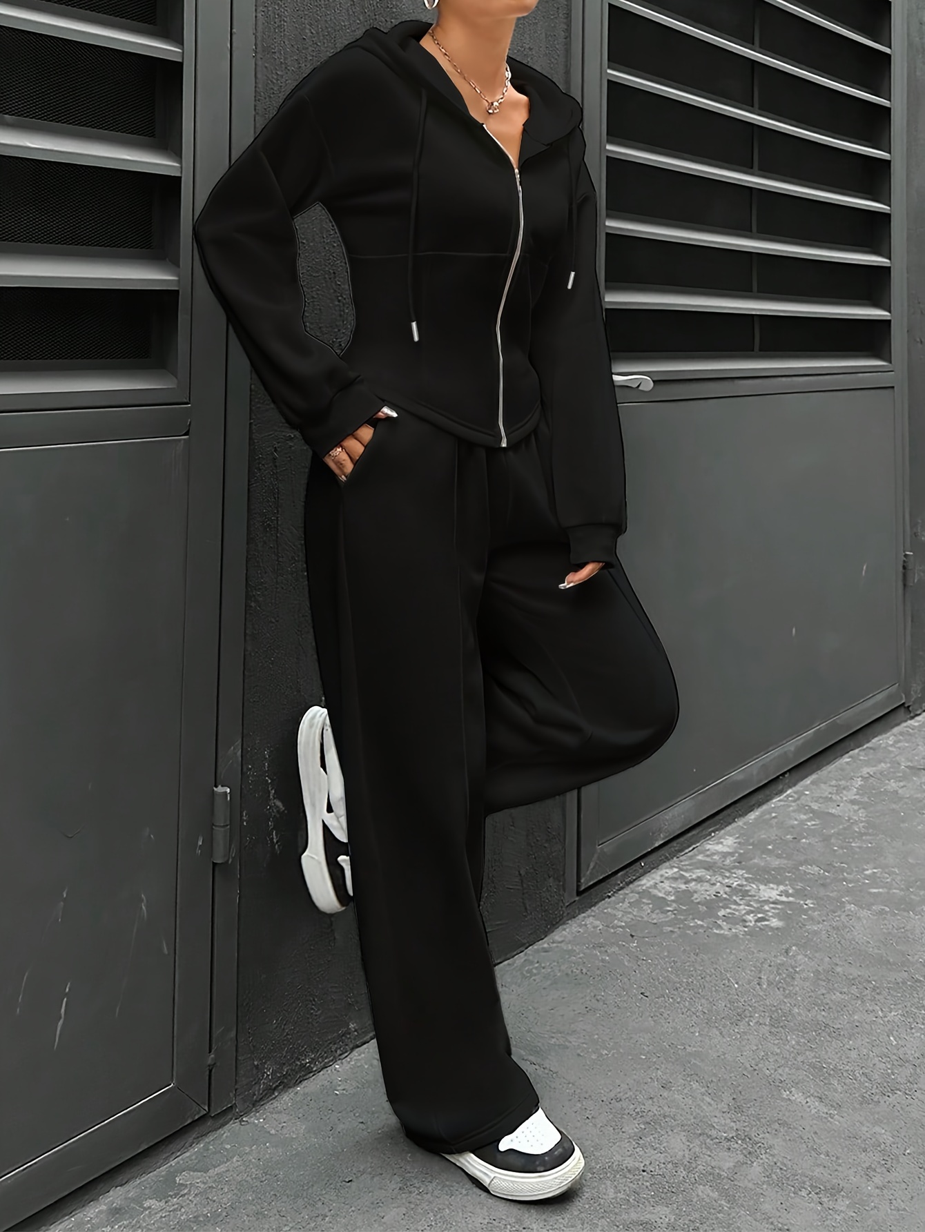 Blazer Tenue Sweat Femme Ensemble Sweat à Capuche Blanc Femme