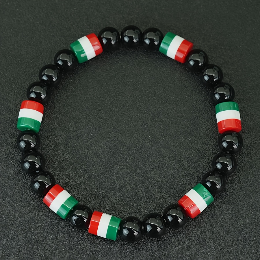 Image of Fashion Handmade 8mm Beads Men's Bracelet Charms Colorful Beaded Bracelet For Men Jewelry