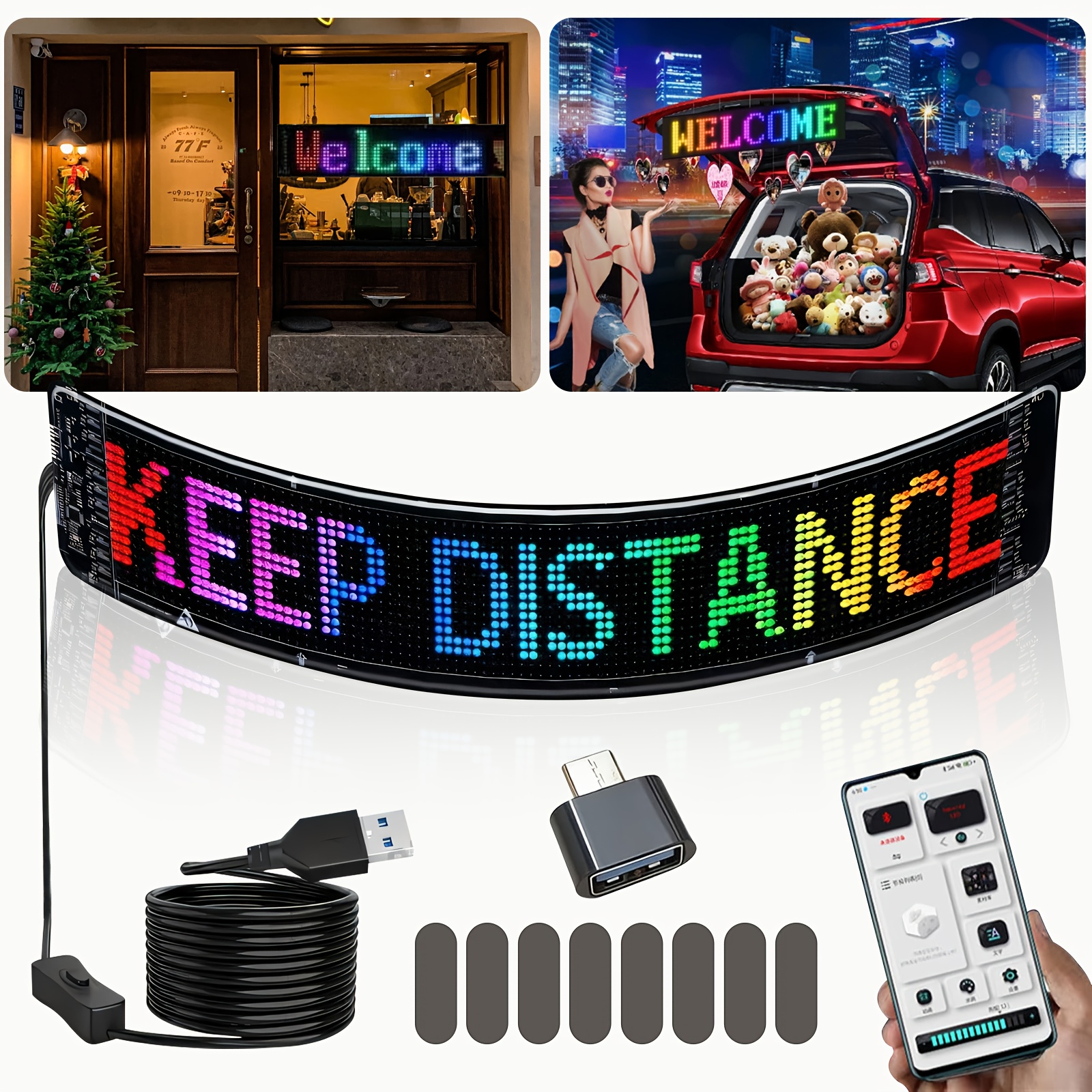 car signs sold on Temu United States