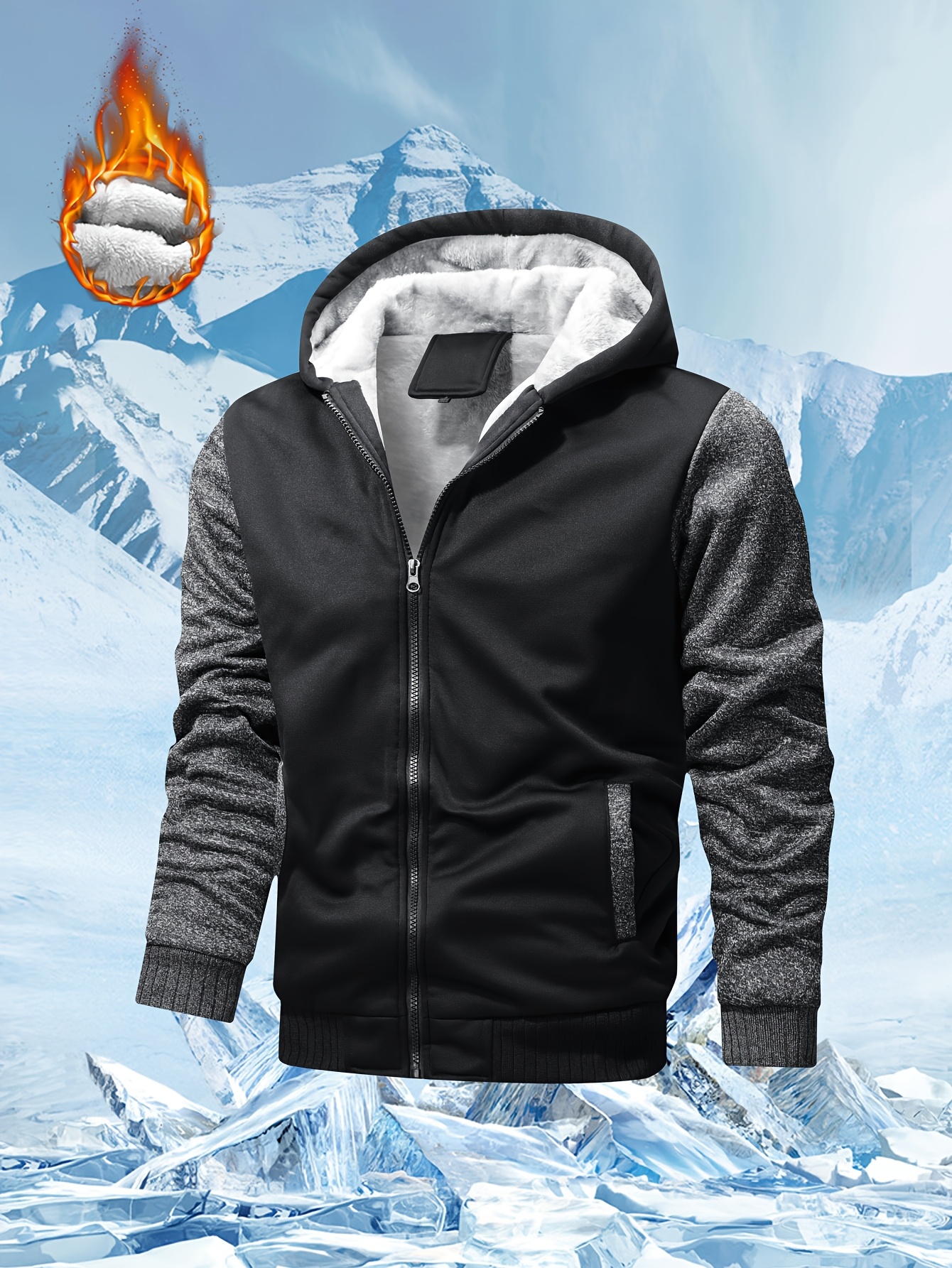 Jackets For Men EKLENTSON Men's Winter Jacket Thick Fleece-Lined