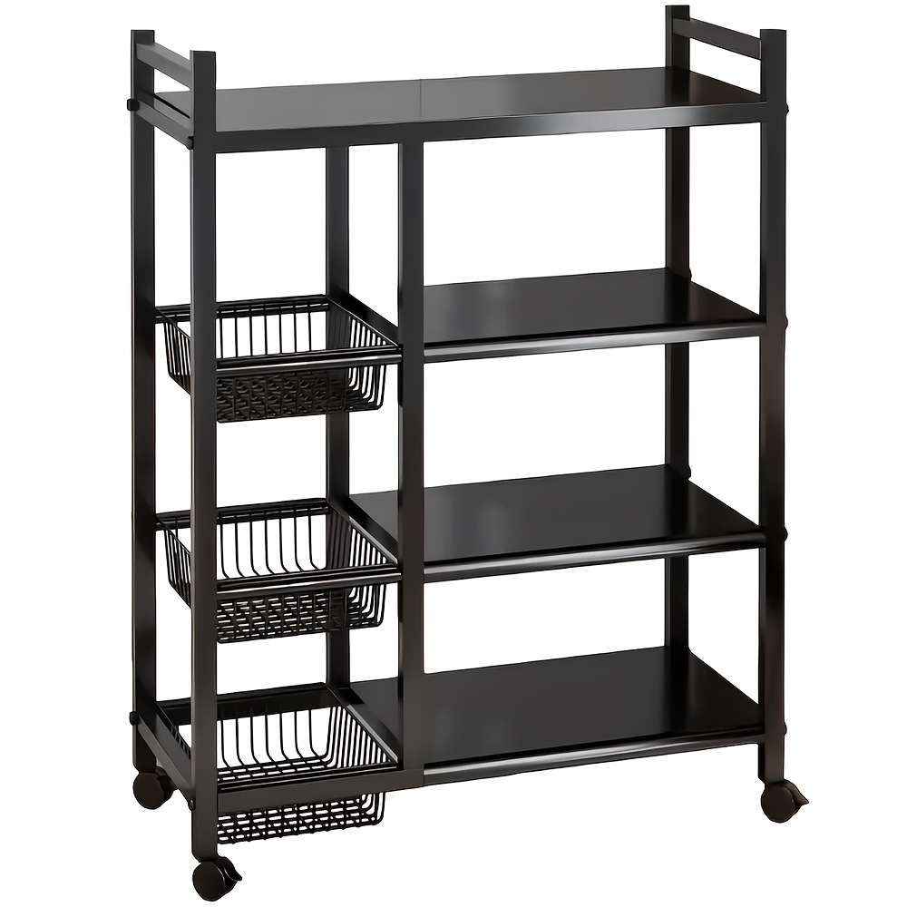 E-shop Schwerlast-Stahl-Küchenregal, Mikrowellen- Geräteregal, Aufbewahrungsregal, 92 x 32 x 108 cm, Vertikales Regal, Geräteaufbewahrungsregal,