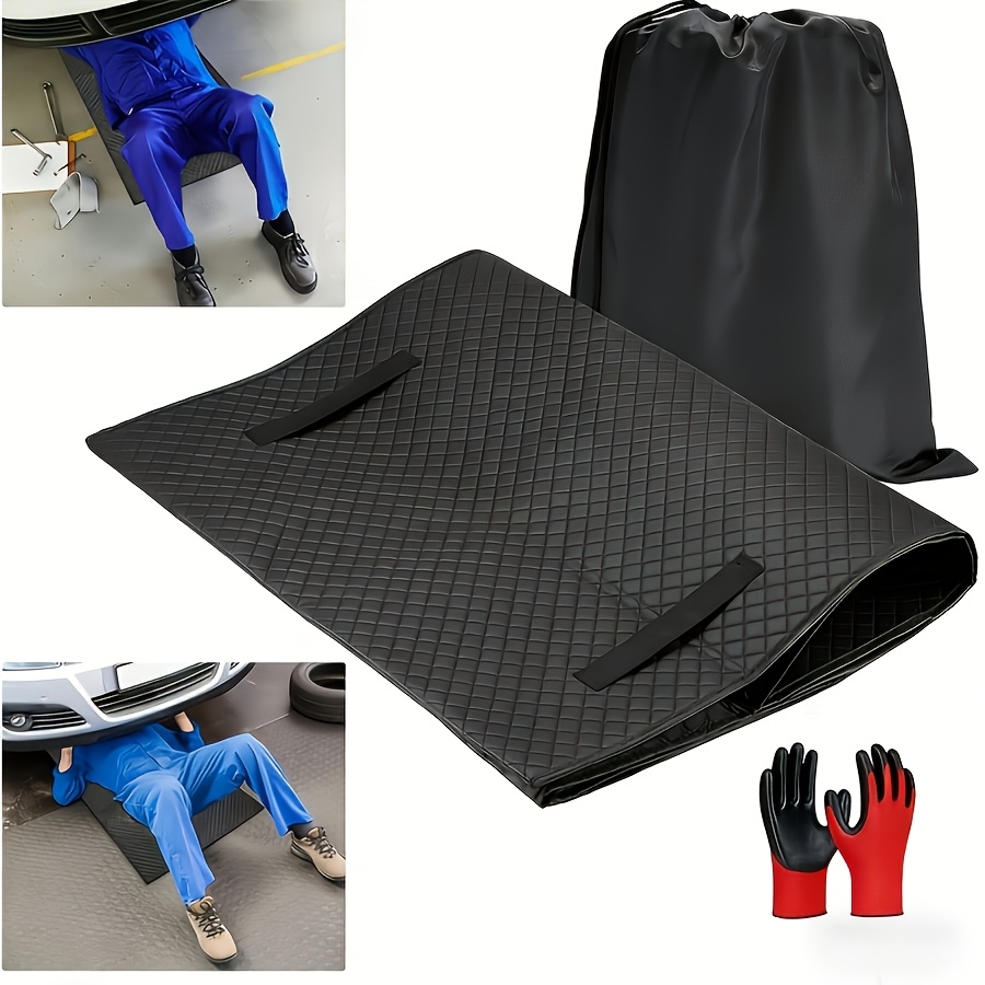 TEMU Magic Crawler Rolling Mat With Gloves- Portable Car Chassis Cleaning Roller, Foldable Auto Repair Mat For Quick Under-vehicle Maintenance, Durable Roller Design