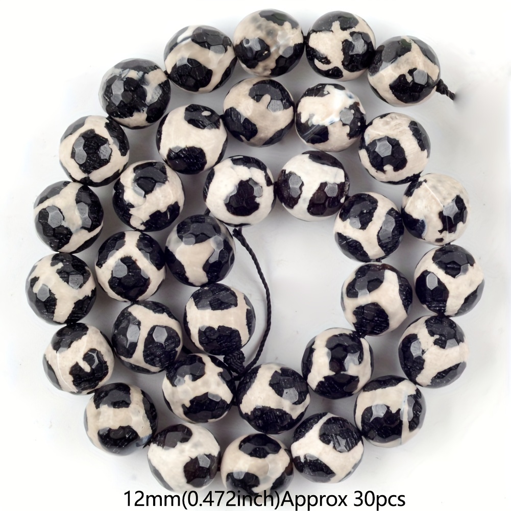 Image of 6mm(0.236inch) -12mm(0.472inch) Dzi Agates Stone Round Beads For Jewelry Making Diy Bracelets Necklace 15"