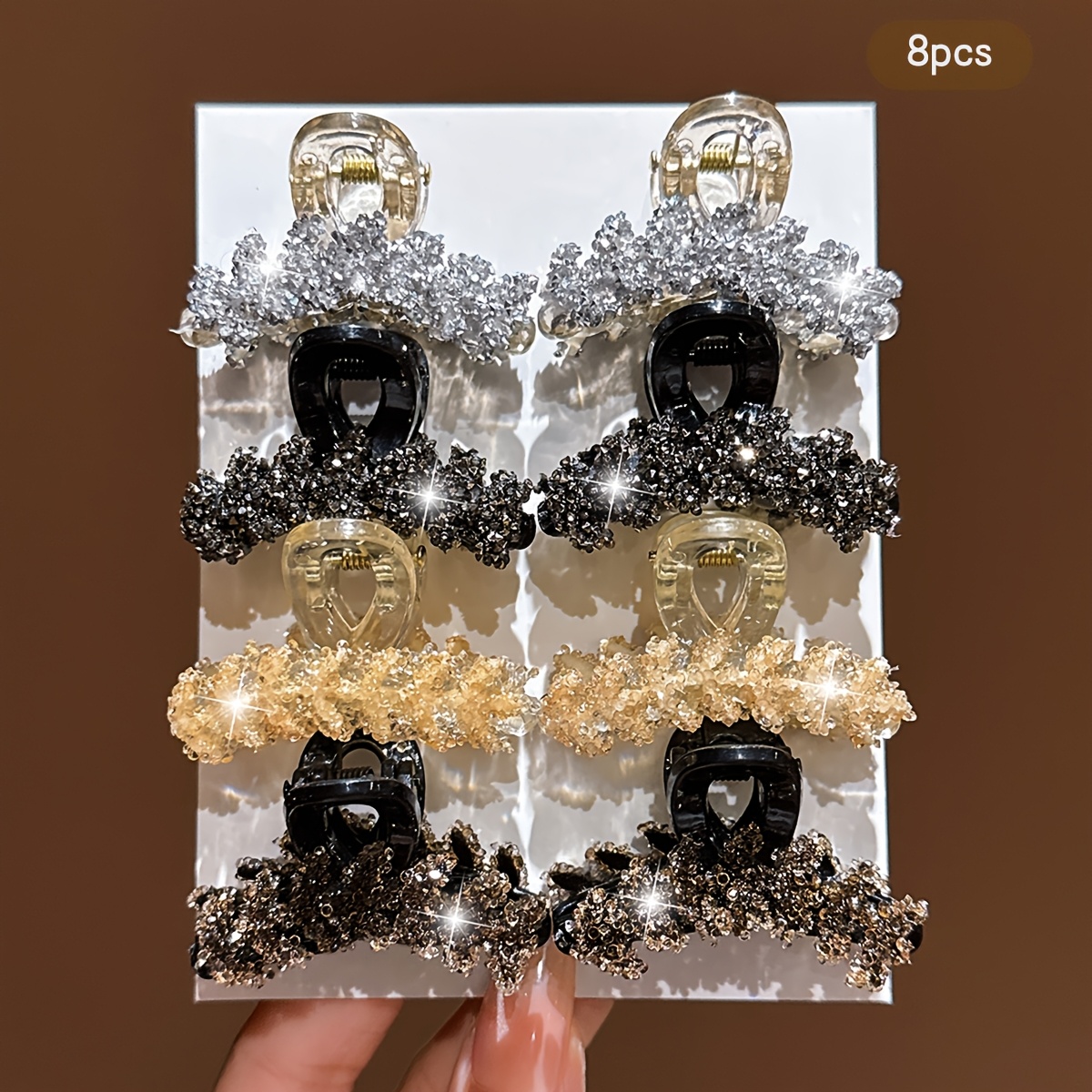 TEMU 8pcs Pinces à Cheveux Coréennes Tendance Style Adaptées à un - Accessoires Cheveux