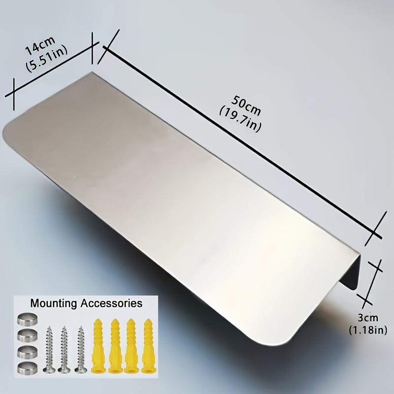 TEMU 1pc Perfect 408 Stainless Steel Wall Mount Bracket - Modern, Space-saving Design For Kitchen, Bathroom, Hotel And Home Decor, Wall-mounted, Use,
