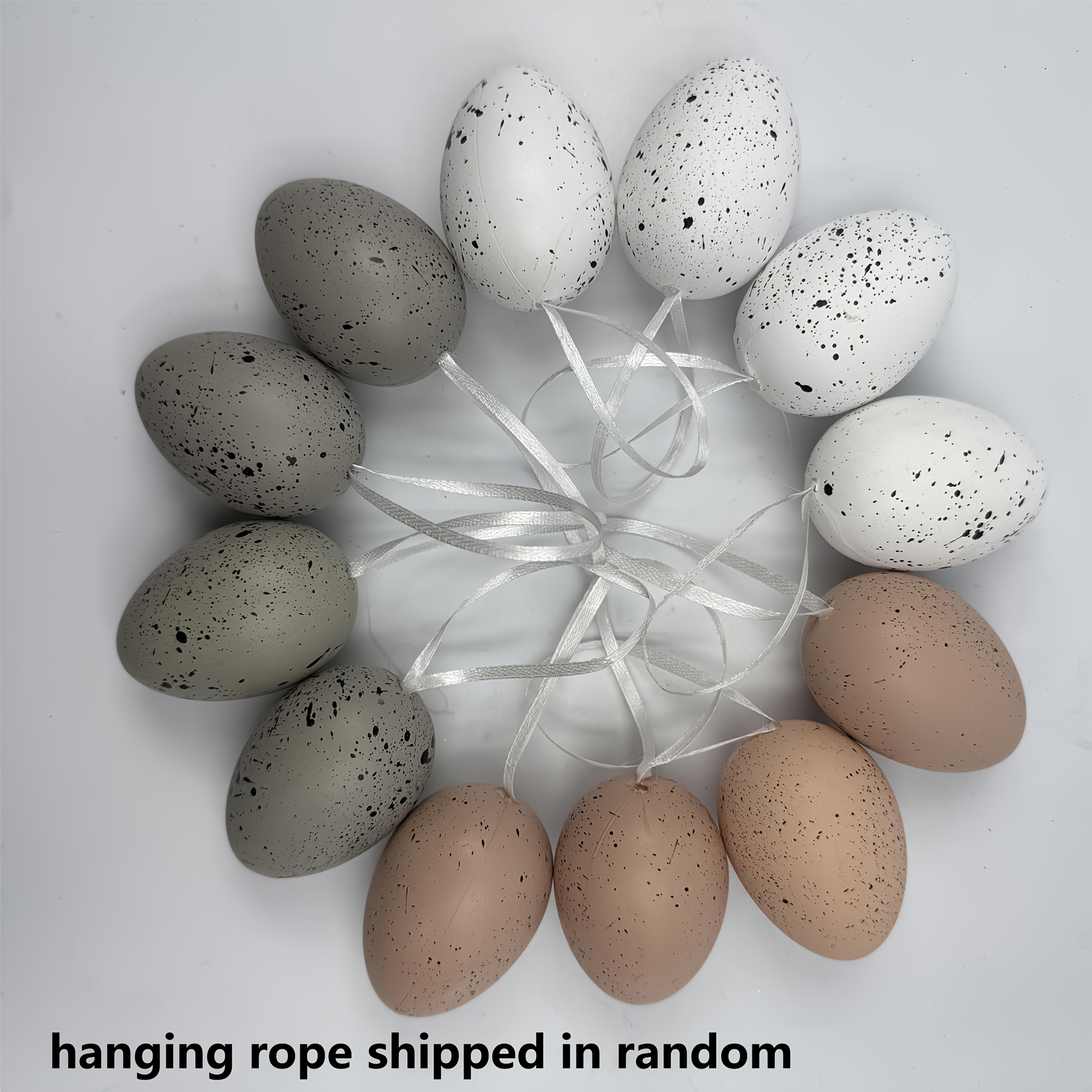 Image of 12pcs, Decoration Hanging Ornaments, Colorful Plastic Decorations, Tree Hanging Decorations, Easter Party Gift Items, Holiday Pendants And Hanging Decorations (hanging Ropes In Random)