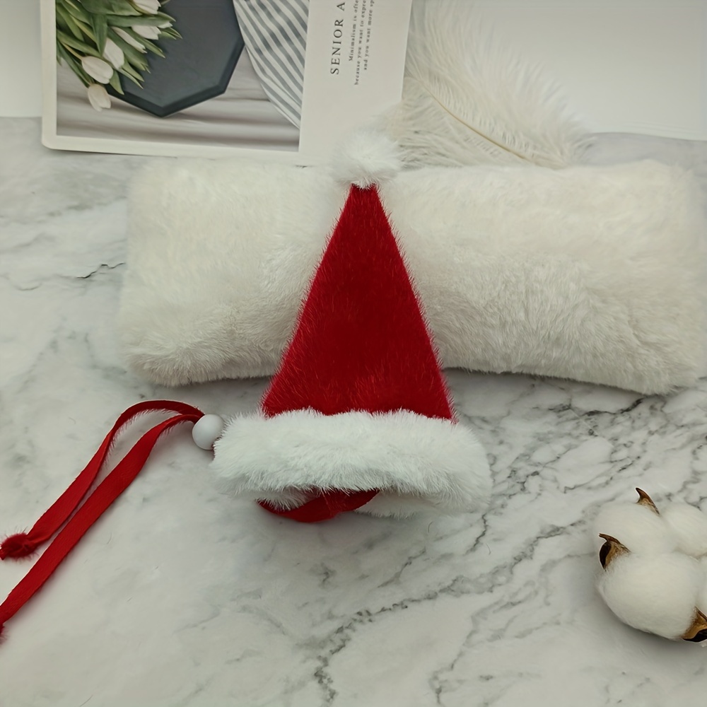 New Christmas Pet Hat Decoration For Cats And Dogs, Christmas Eve Plush Toy Decoration, Fur Christmas Hat, Fits 1.5-10kg