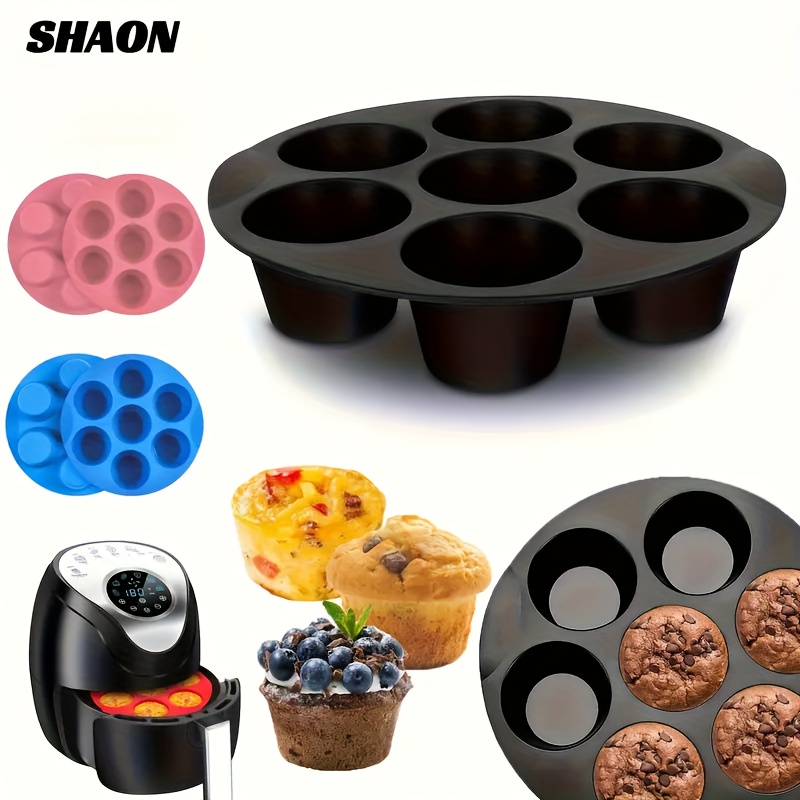 2 Stück Silikon-Muffinformen – Mini-Cupcake Backformen, 6 Tassen Pro Form, Antihaftbeschichtet – Für Muffins, Kuchen & Mehr