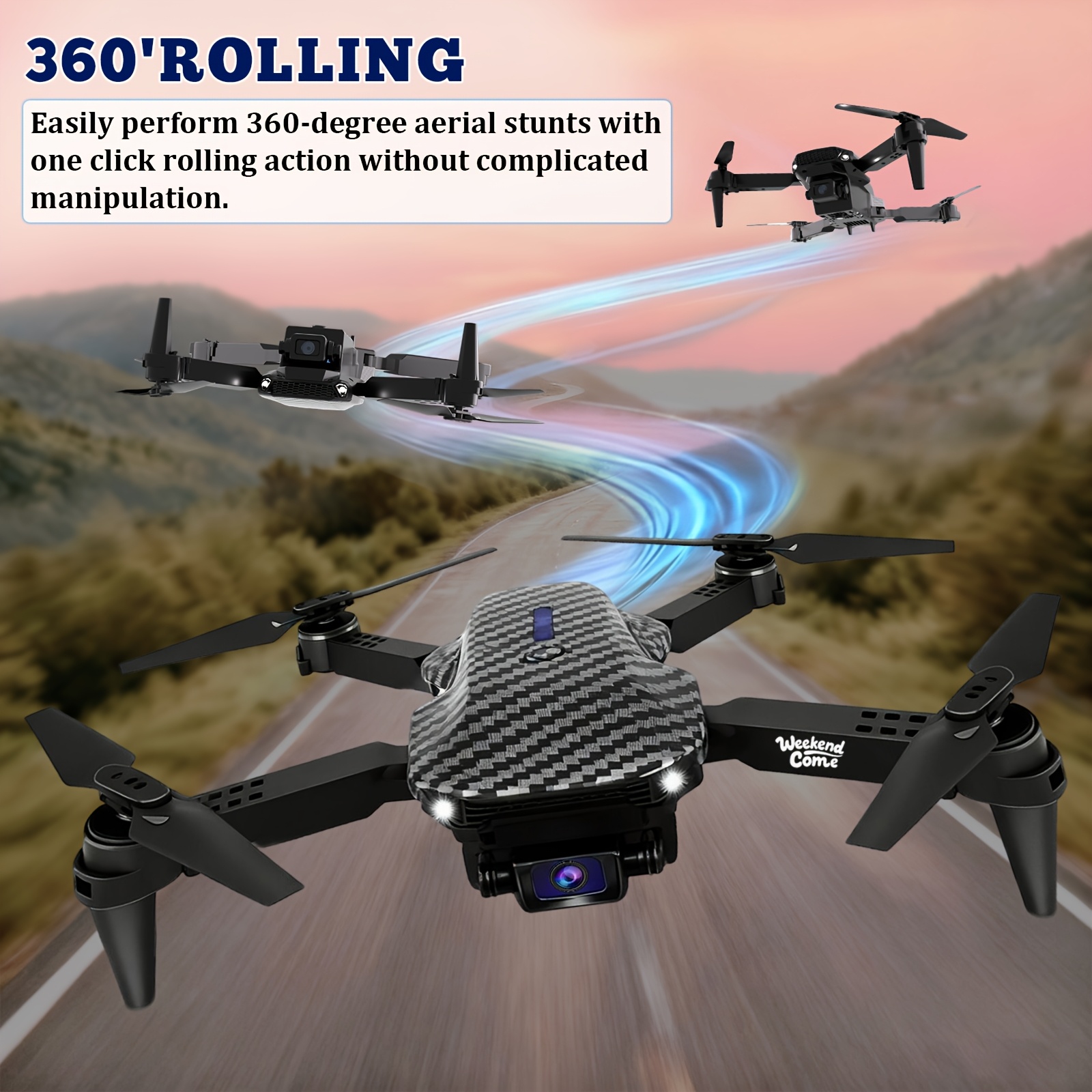 Foldable HD Quadcopter Drone with Dual Cameras, APP Control, Real-Time Video, Multiple Battery Options, Indoor and Outdoor Use
