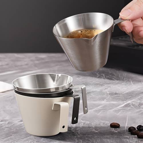 100ml 120ml stainless steel coffee extraction cup with measurement durable reusable and dishwasher safe for espresso and milk measurements coffee cup
