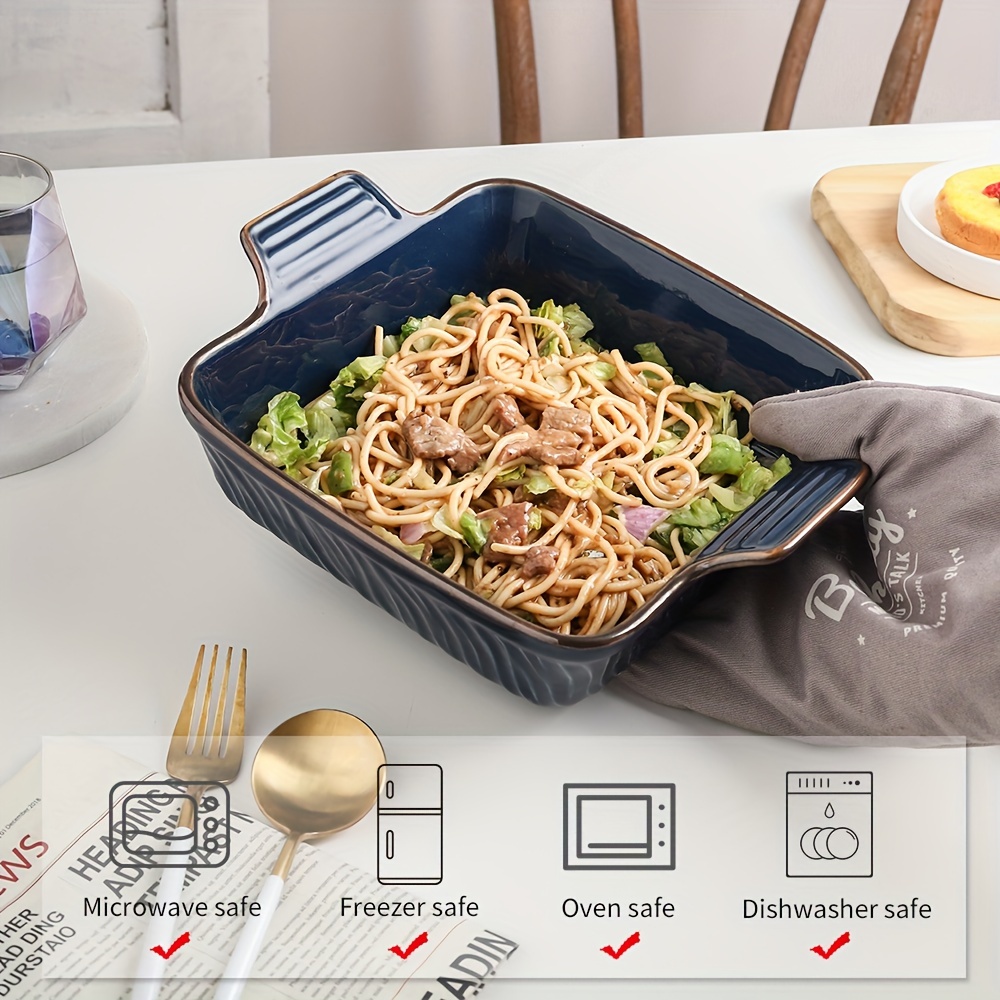 Cake Pan 8x8 Stoneware Baking Dish KOOV Ceramic Bakeware, 8x8