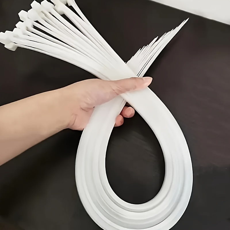 

Pcs Heavy Duty White Cable Ties, 16\" Length, 3.6mm Width, Nylon Material, Grip, Heat & Abrasion Resistant, Ideal For Storage, Organization & Wire Management