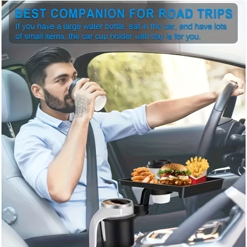 adjustable car cup holder with 360 rotating tray abs material   for secure beverage storage ideal for food and drink organization vehicle accessory   accessory durable car part drink tray for car drink cup holder car car cup holders drink cup holder Product details 1