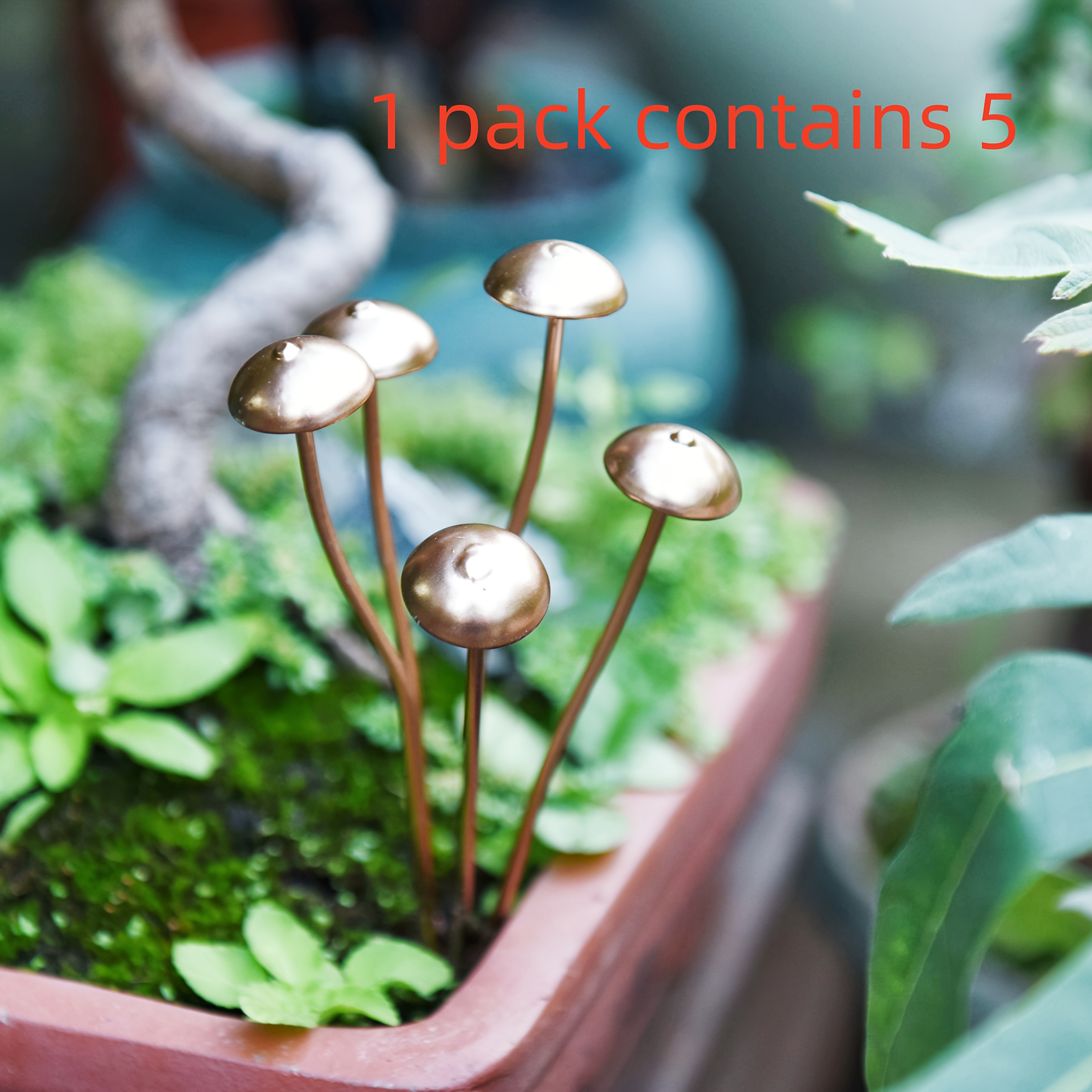 E-shop 1/2/3 Stück Metall Pilz Form Garten Dekor Skulptur Großartig für Bonsai Ideales Geschenk