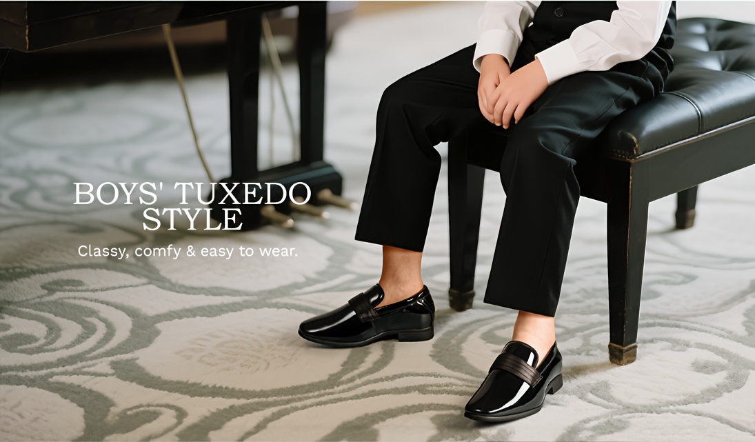 boys formal shoes slip loafers velvet formal Temu