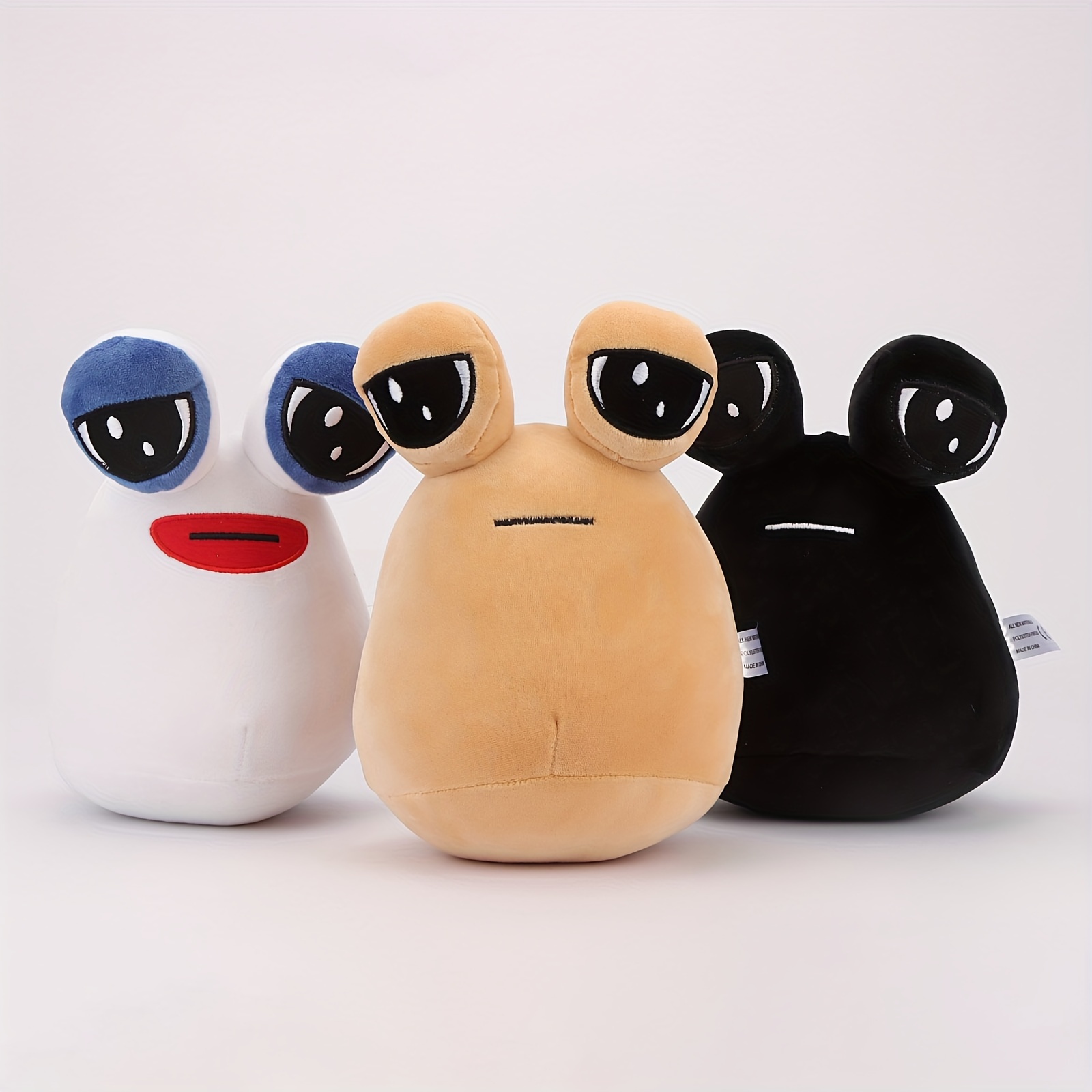 3pcs Pou Plush, Alien Pou Plush Toy,Kawaii Alien Stuffed Plush Doll Game  Plush Animal Pou Doll Birthday,22cm/8.6inch