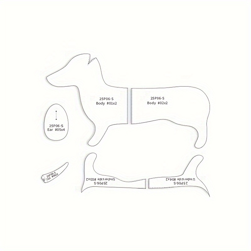 dachshund-dog-sewing-pattern-template-set-acrylic-diy-temu