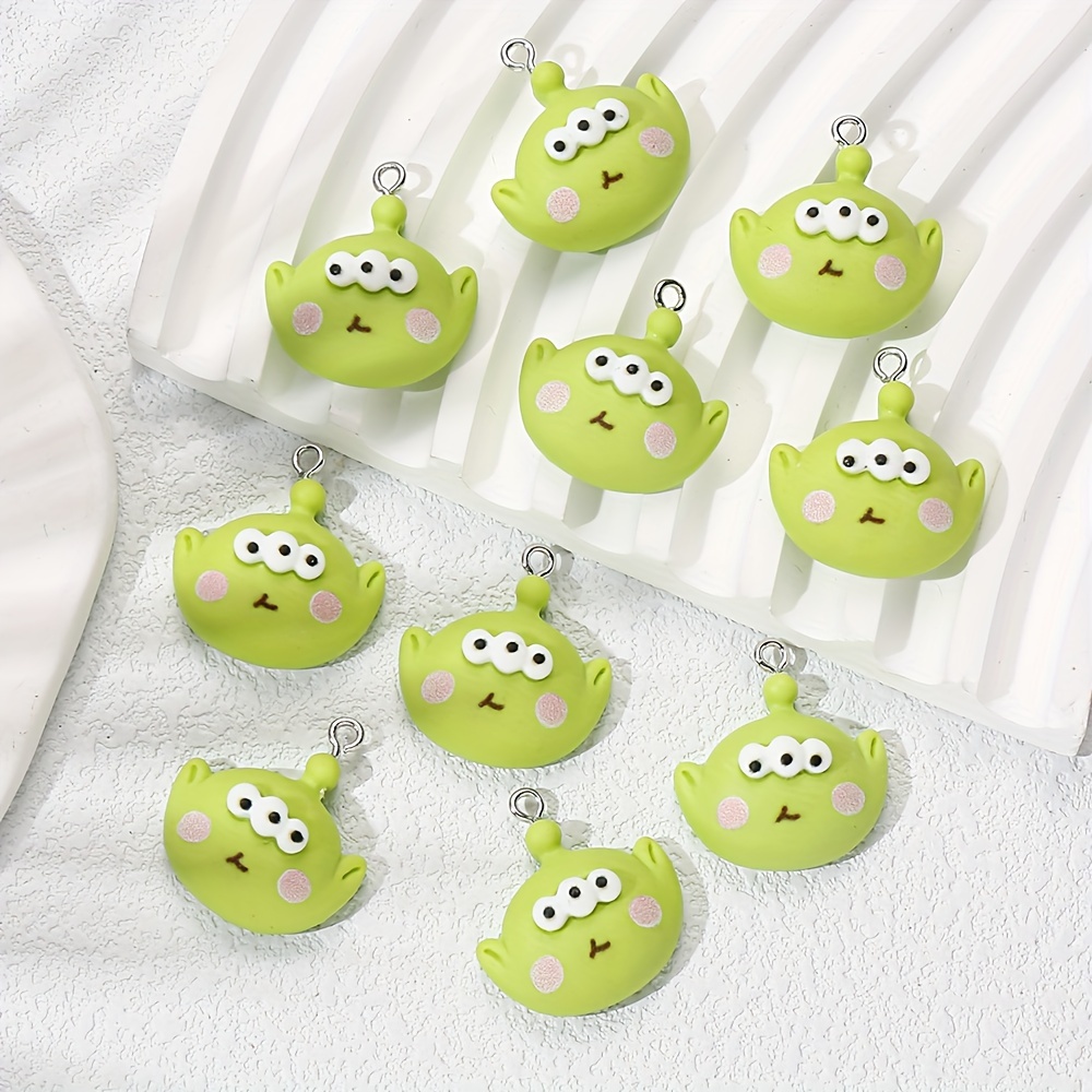 

10pcs Cute Cartoon Three- Monster Charms - Resin Pendants For Making, Earrings, Necklaces, Bracelets, Keychains & Bag Accessories