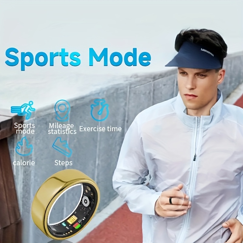 Smart ring, fitness tracker, health tracker with step count, distance, calories, sleep tracking, exercise monitoring, IP68, unisex, great gift recommendation