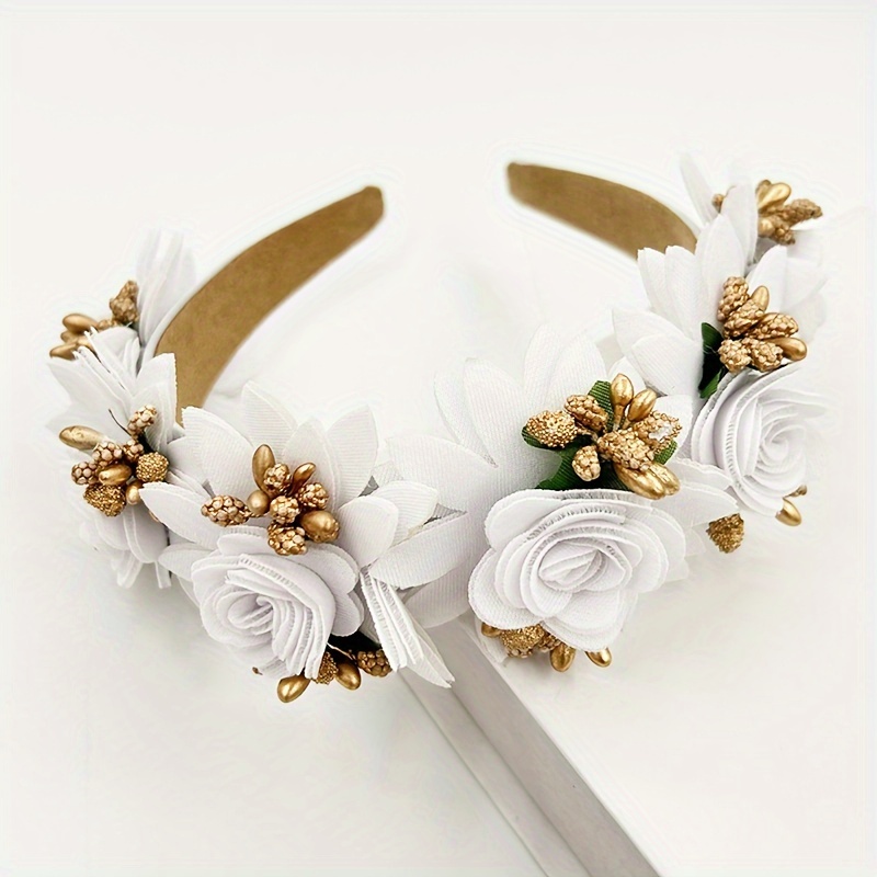 Handmade Flower Women's Hairband 6 Beautiful Flowers Headband Decorative Headwear