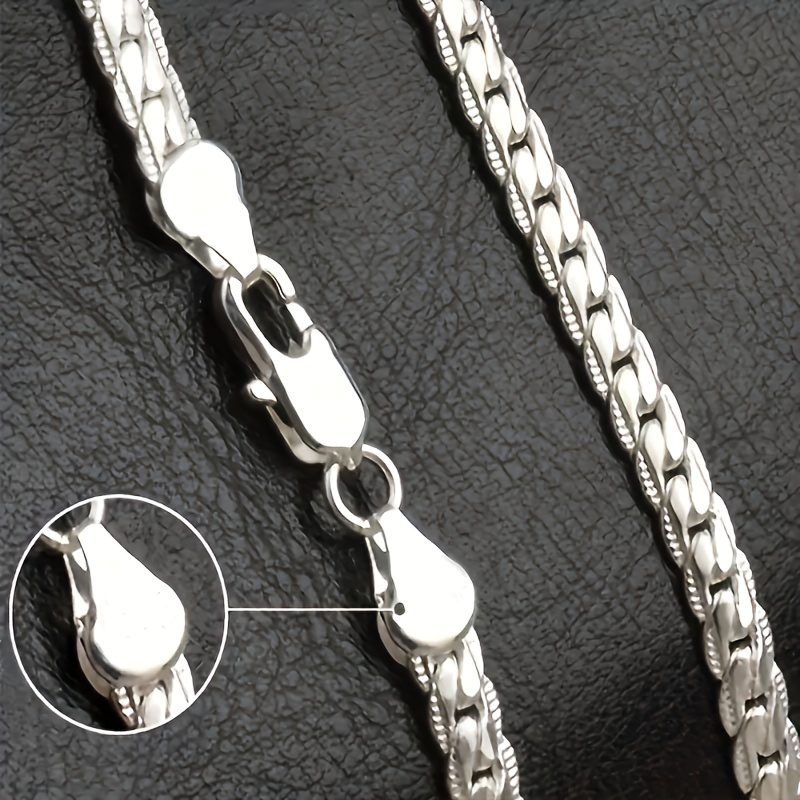 

1pc 50cm/20in Necklace Chain Elegant Silvery Necklace - Weddings Valentine's Day Gift New Year's Gift