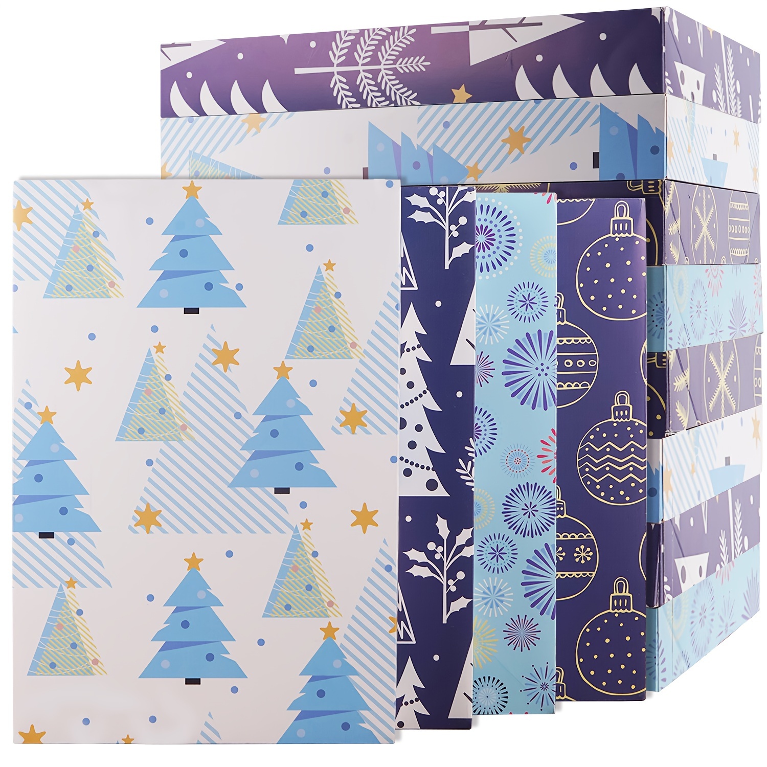 

12pcs Christmas Gift Boxes - , Including , Fireworks & - For Clothing Wrapping (" X 9.5" X 2")