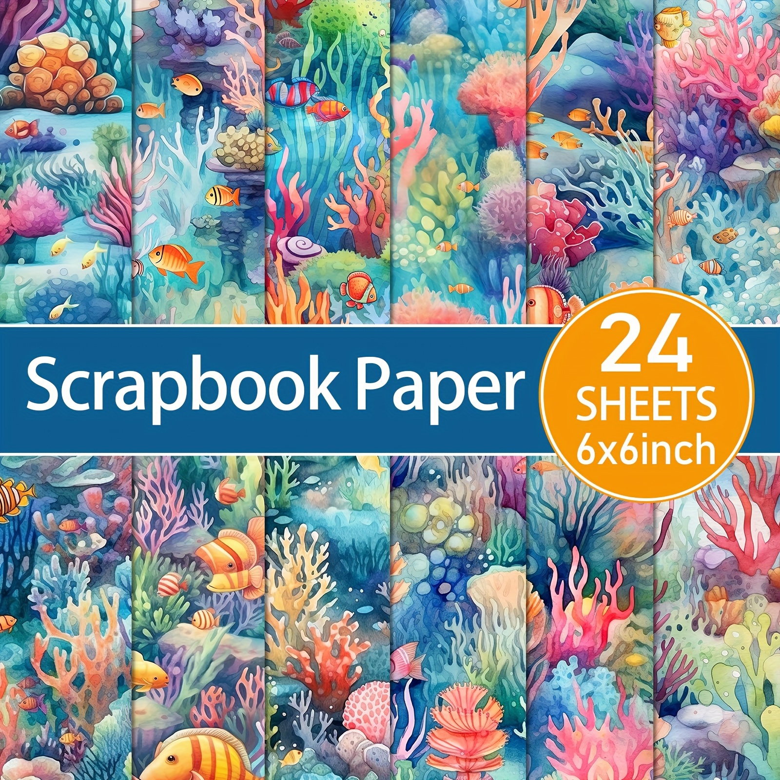 

Paper Pad - 24 Sheets, 6x6 Inch, Cardstock For Diy Projects, Birthday Gifts & Party Decorations