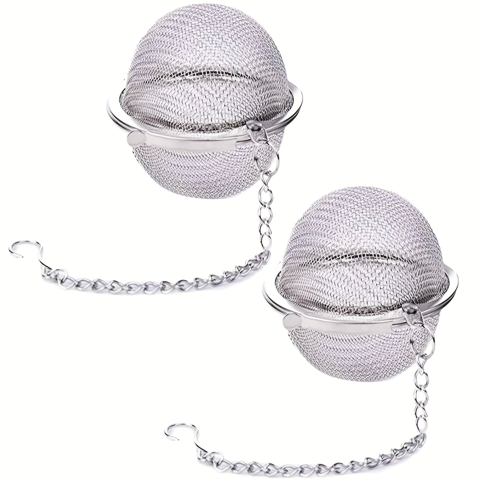 TEMU Tea Ball Filter - 2 Stainless Steel Tea Balls, Tea Infuser, Loose Tea, Tea Strainer, Can Be Used For Steeping Herbs, Spices, And Seasonings