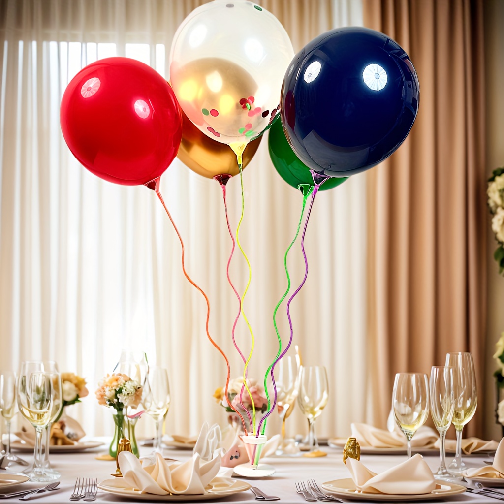 E-shop 1 Stück Mehrfarbige Ballonständer, Klebende Tischballonhalter, Spiralstangen für Innen- Außenbereich, Höhenverstellbar, Deko für Zuhause,