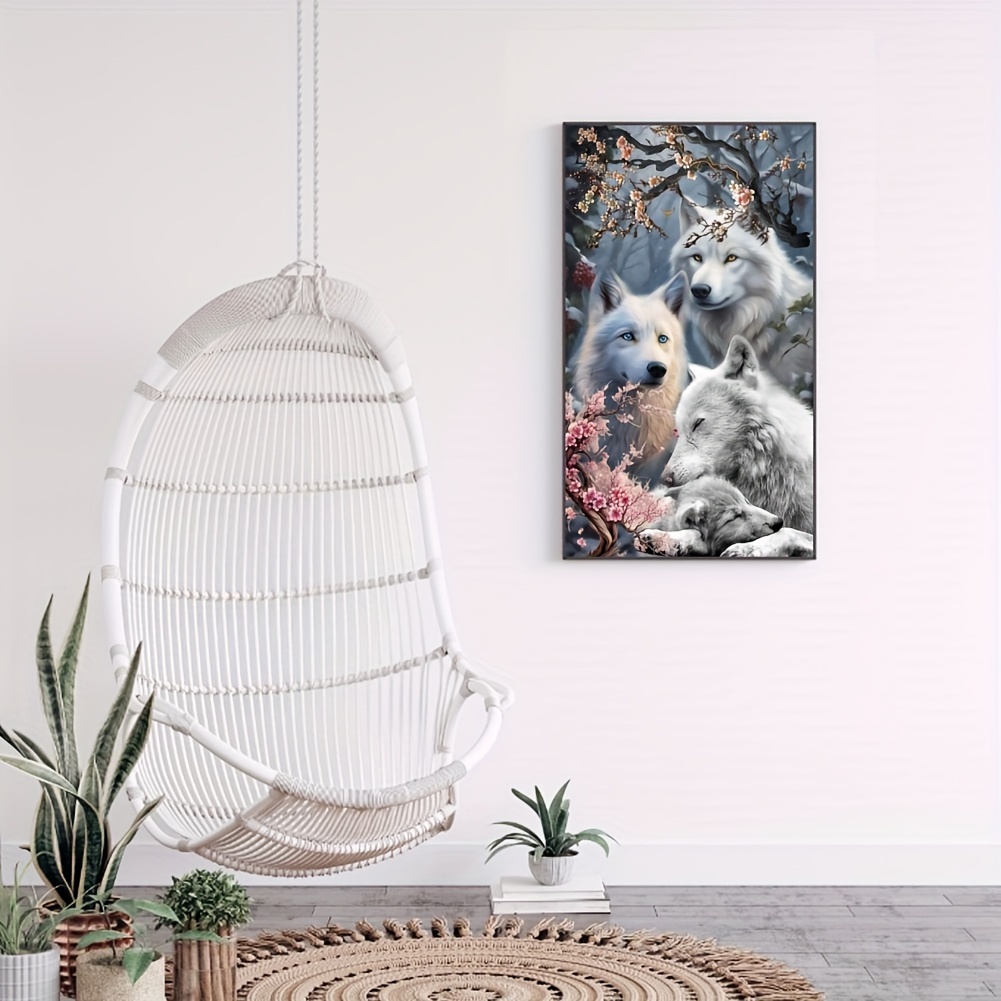 

Ensemble de peinture diamant 5D Wolf Pack Diamond Art avec des gemmes en diamant, artisanat et loisirs créatifs pour la décoration murale à la maison