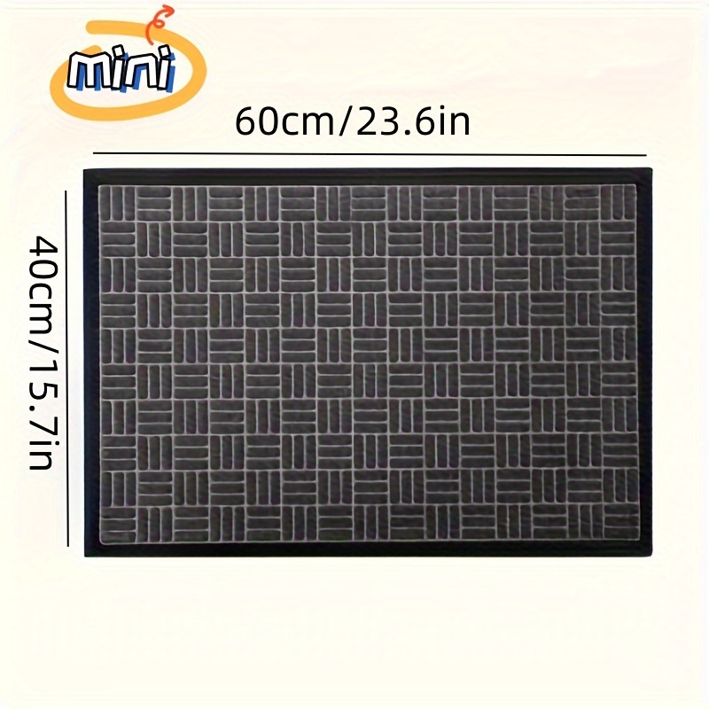 1pc, Heavy Duty Door Mat Indoor Doormat, Low Pile Entryway Rugs, Low Profile Entrance Rugs, Machine Washable Inside Floor Door Mat For Entryway Size Specifications 15.7"x23.6"/40 X 60cm