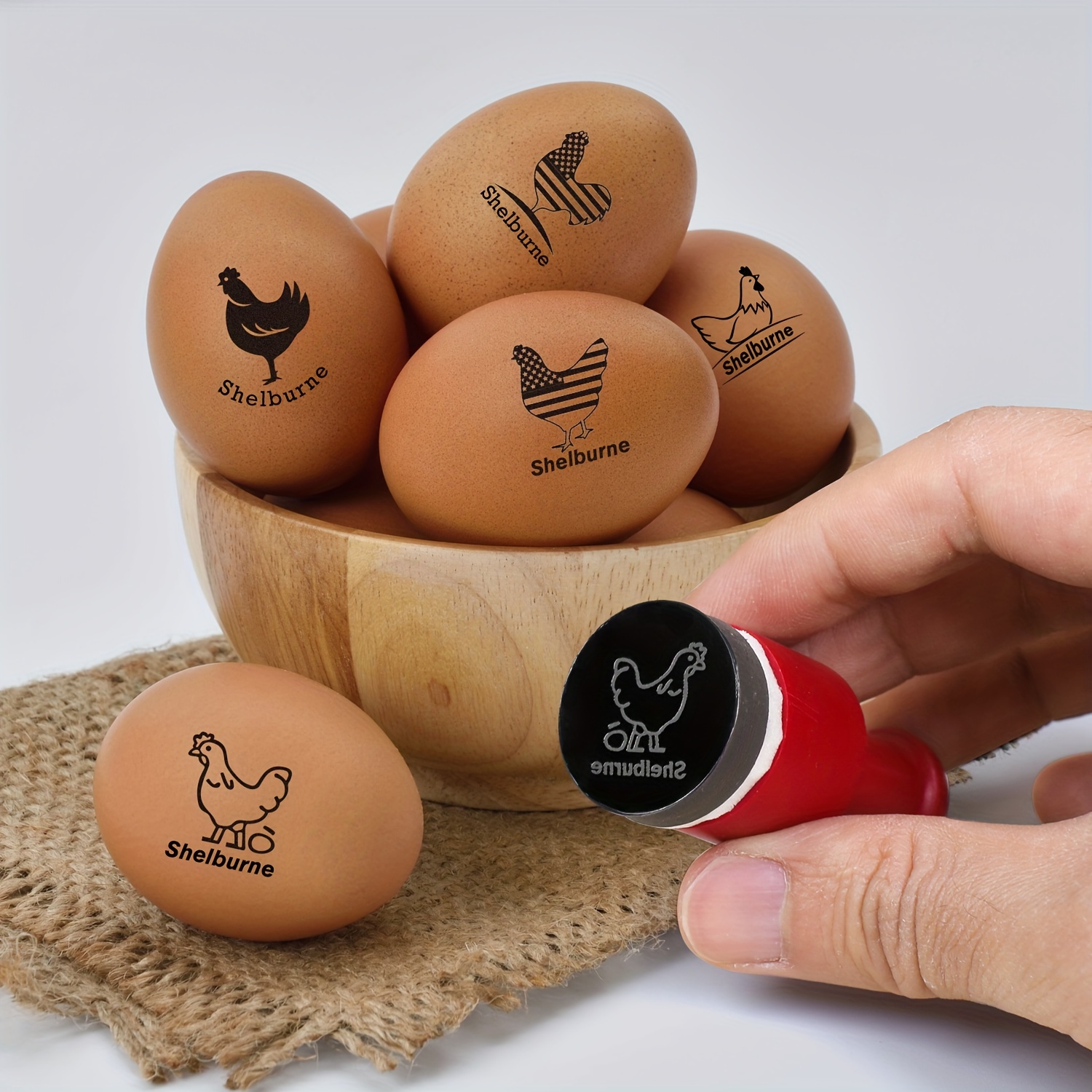 

Customizable Egg Stamping Kit 12 - Round Personalized Egg Set For , , And Branding - 2.5cm