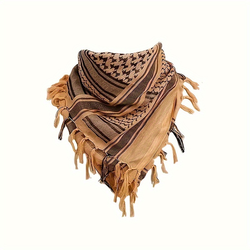 

Vintage Style 100% Cotton Woven Men's Tactical Shemagh Scarf - Fashionable Desert Wrap Headscarf, Ideal Gift (pack Of 1)