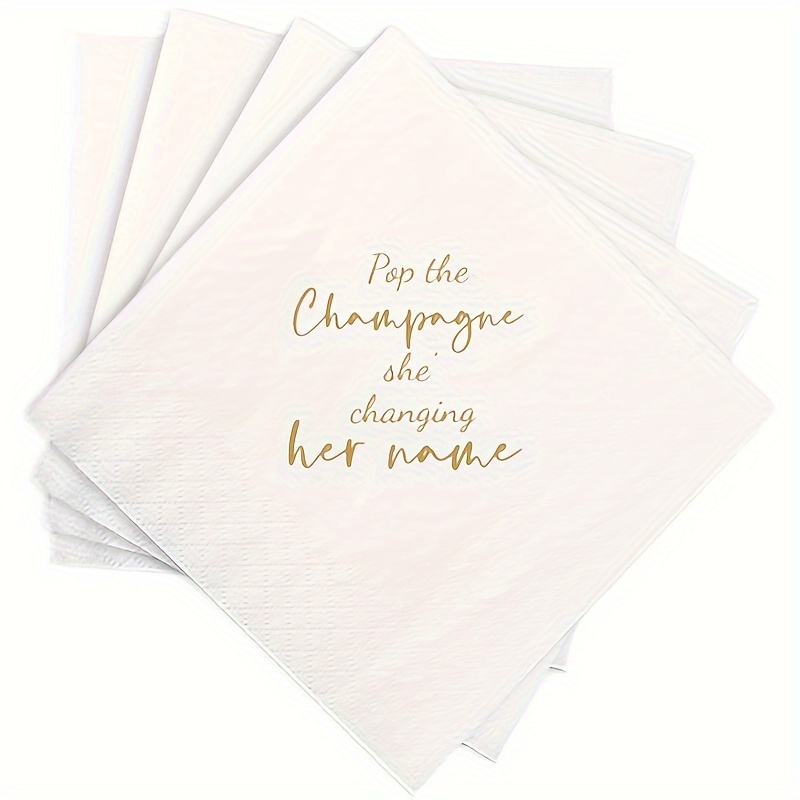 Image of 50pcs Per Pack, Pop The , Changing , Napkins For A Bachelorette Party, Engagement Dinner Creative Napkins, Decoration Items, Bridal Shower Party Supplies And Favors For Halloween、christmas