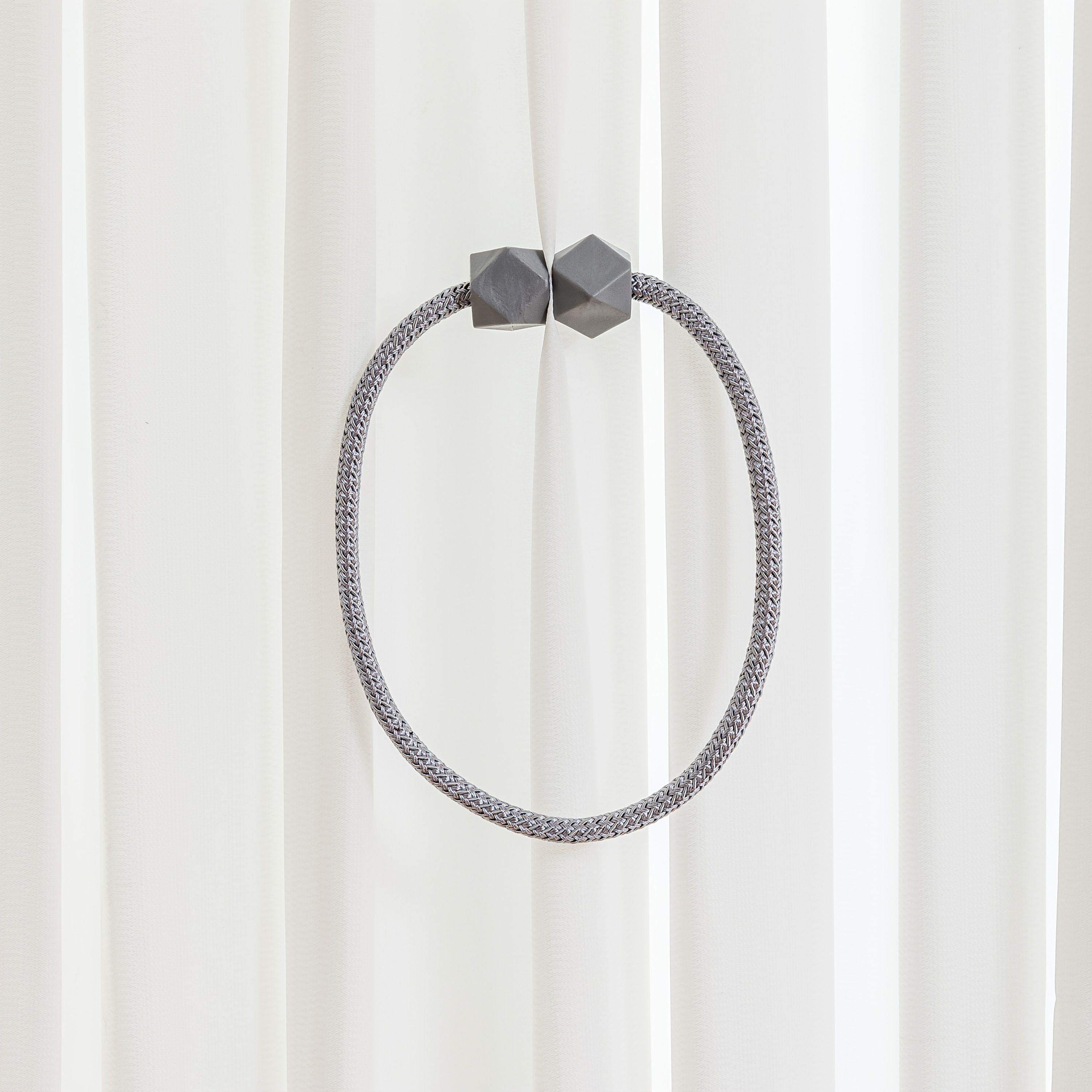 4pcs Modern Magnetic Curtain Tiebacks - Adjustable, Strong Hold for Bedroom & Living Room Decor