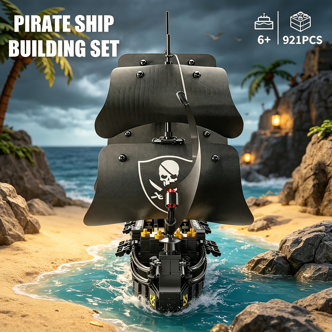 921pcs Pirate Ship Model Building Blocks Toy