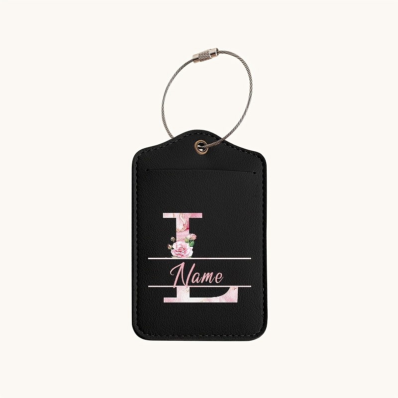 TEMU Tag - Customizable With 26 English Initials + Name Design, Backpack Luggage Identification Tag, Travel Accessory, Group And . Suitable For