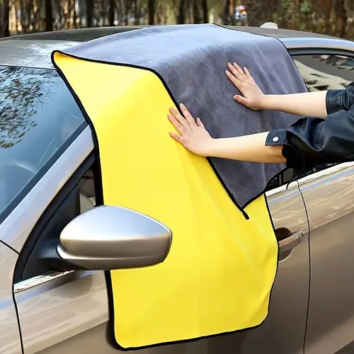 extra large super absorbent microfiber car wash towel thick plush polishing cloth with gradient high density microfiber for car care home cleaning kitchen bathroom patio use car cleaning accessory kitchen cleaning sleek durable plastic high absorbency