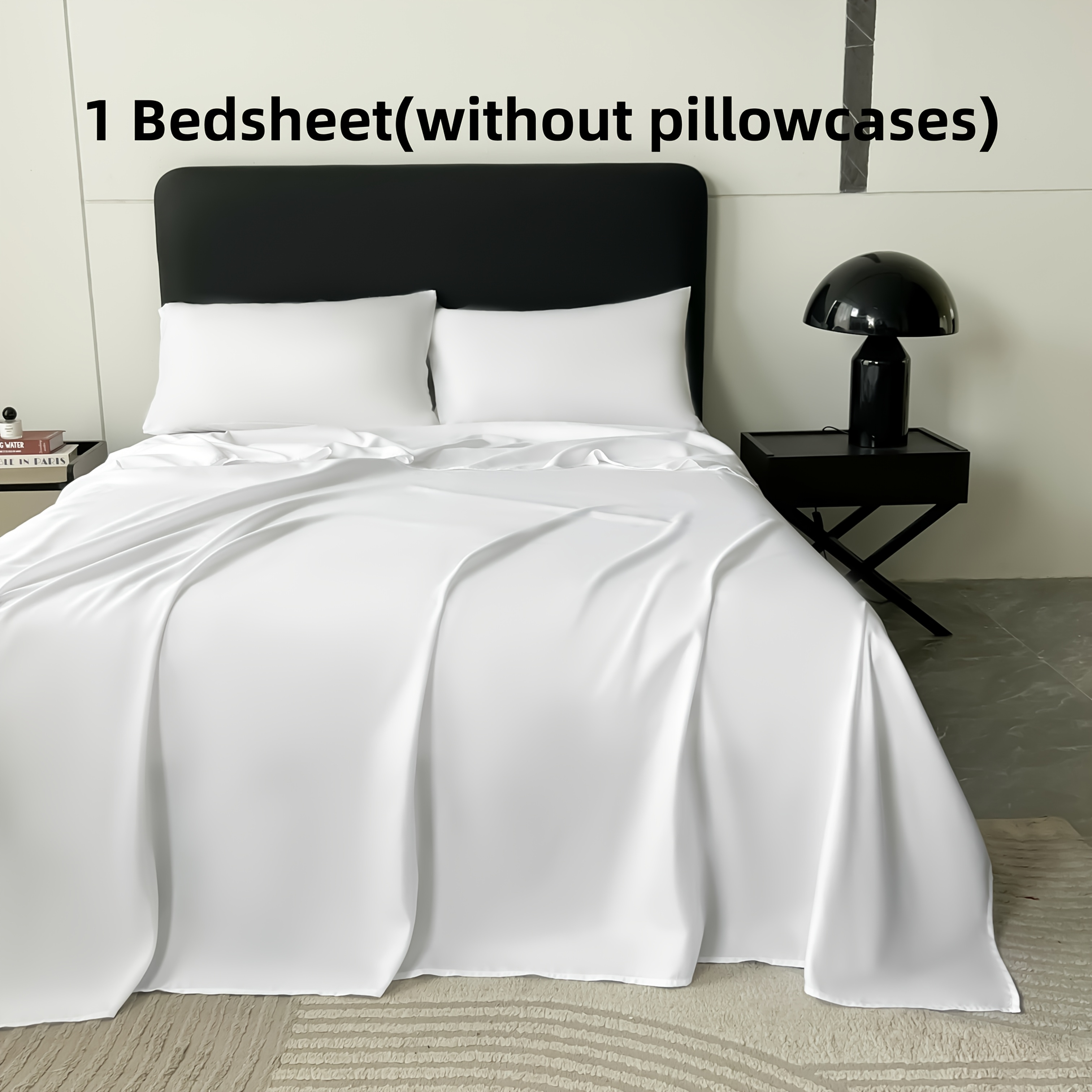 E-shop Elegantes und hochwertiges Hotel-Qualitäts-Bettlaken, luxuriöses und weiches, atmungsaktives Mikrofaser-Bettlaken, glatte Textur, farbecht,