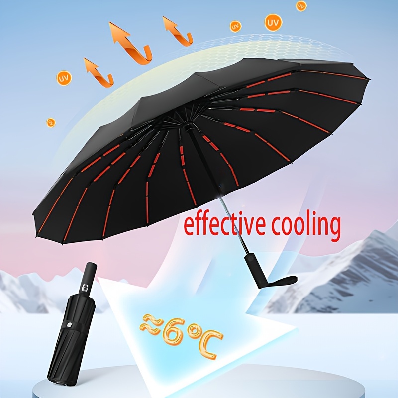 Automatische paraplu met 72 versterkte baleinen