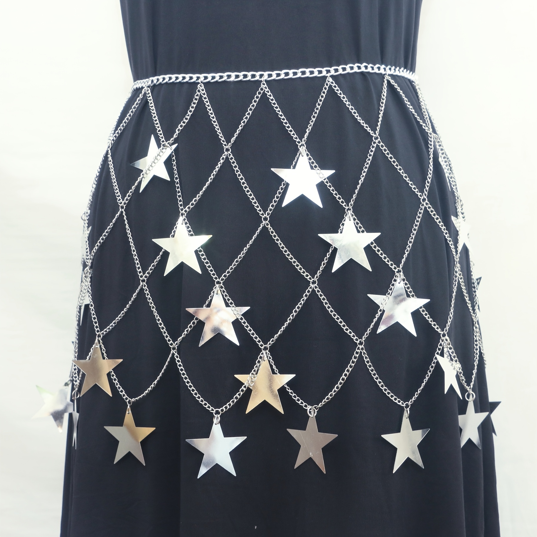 TEMU 1pc Women's Waist-cinching Sequin Dress Accessory, Suitable For New Year Carnival Performances, Street Photography, And Daily Wear, Adjustable