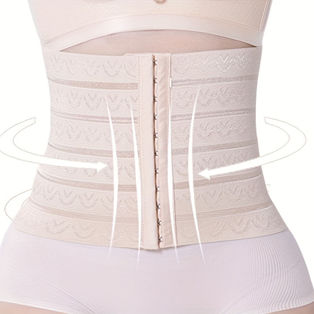 Flexible Waist Shaper with Floral Design - Supportive Waist Trainer for Women'S Postpartum Recovery And Body Shaping