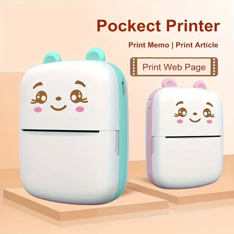 

1pc Mini-printer, Thermal Printer Ink-free Portable Sticker Printer Compatible With Ios And Android, Wireless Photo Printer For Printing Labels, Periodicals, Study Notes, Memos, Photos