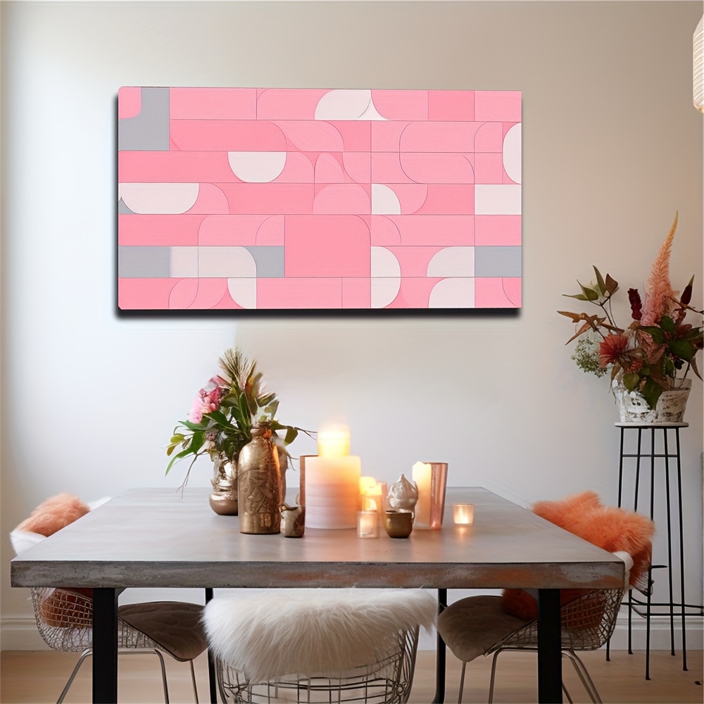 item picture large size unframed oil painting spray painting restrained abstract geometric figures 50x100cm and 20x40 inches party gifts let people   suitable for gym theater dance hall and other   wall decoration