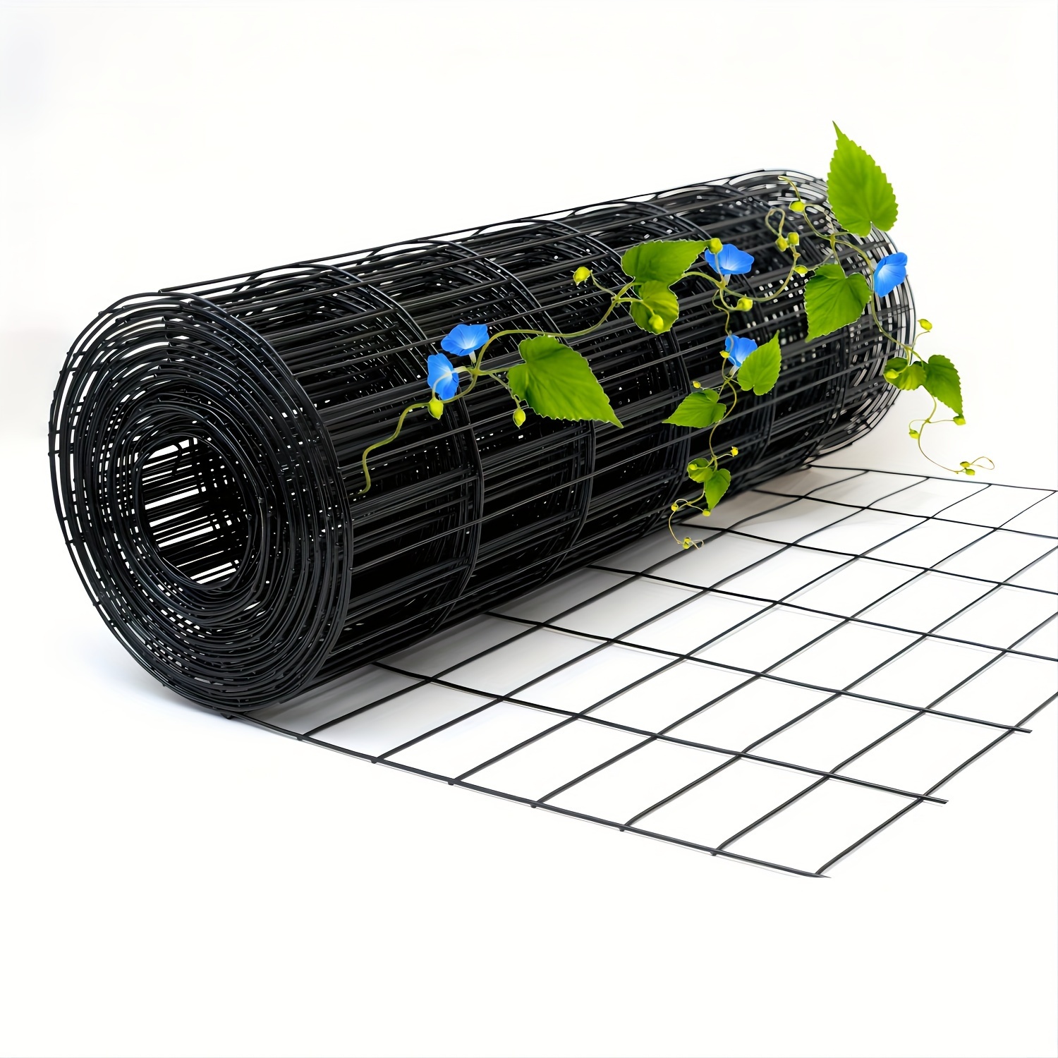 

Hittite Black Pvc Coated Welded Wire Fencing, 2 Inch X 3inch 16 Ga Welded Wire Fence Rolls, Black Metal Garden Fence Wire Roll Garden Border Fencing For Yard Vegetable Plant Protection