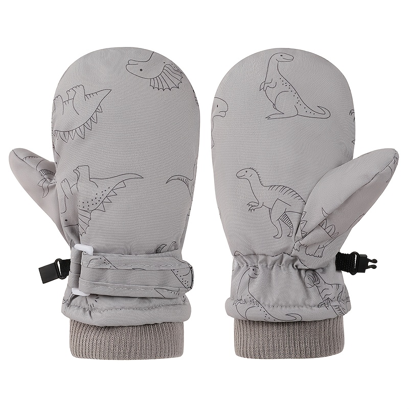 's Autumn/winter Warm Windproof Four-finger Mittens With Anti-slip, Plush Lining, And Extra Thick Insulation For Skiing