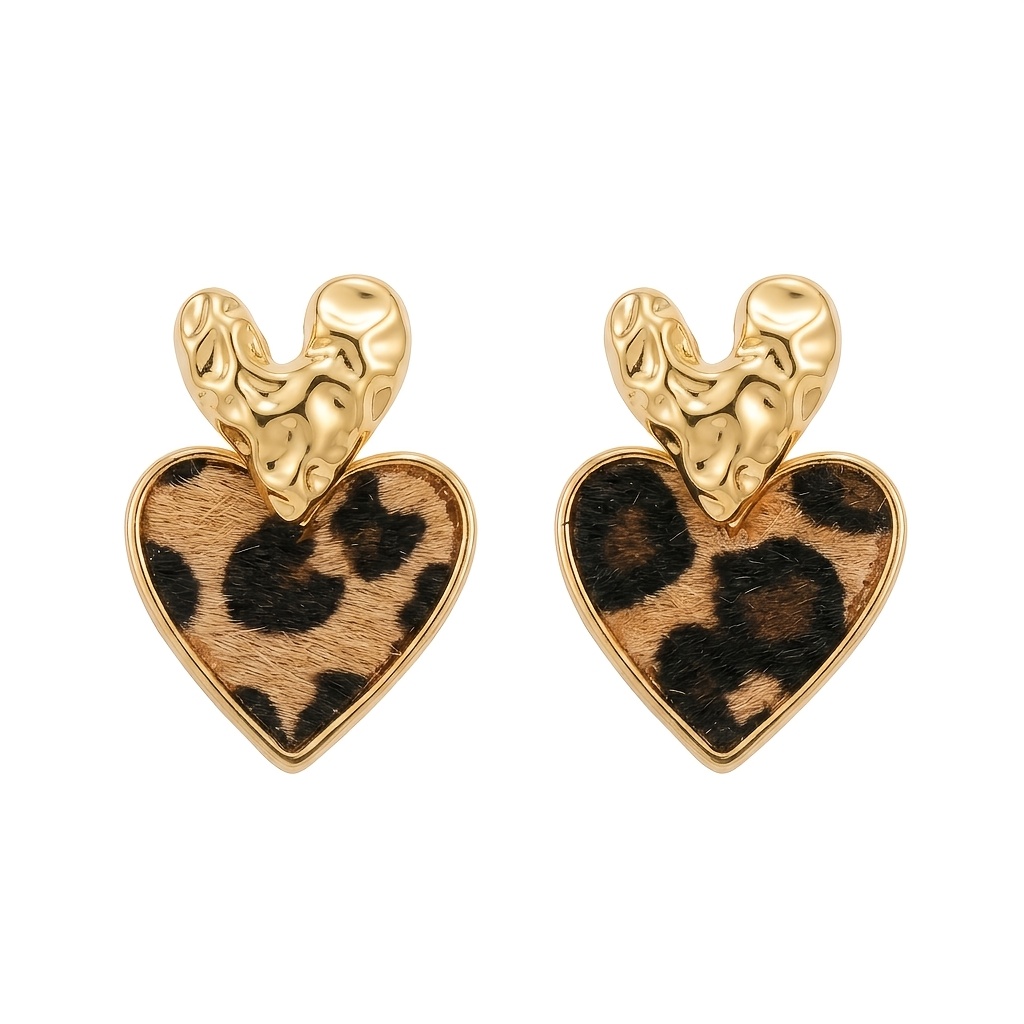 Women's Valentine'S Day Stud Earrings, Geometric Heart Design