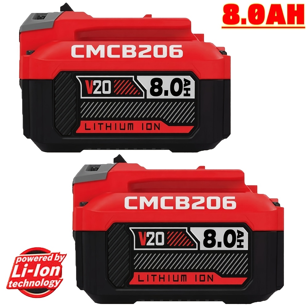 2 packs 8000mah 20v lithium battery replacement - Temu