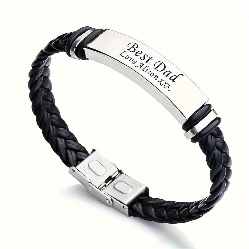 

【customized】personalized Men's Bracelet Engraved Bracelet, Gift For Him, Custom Jewelry Gift For Him