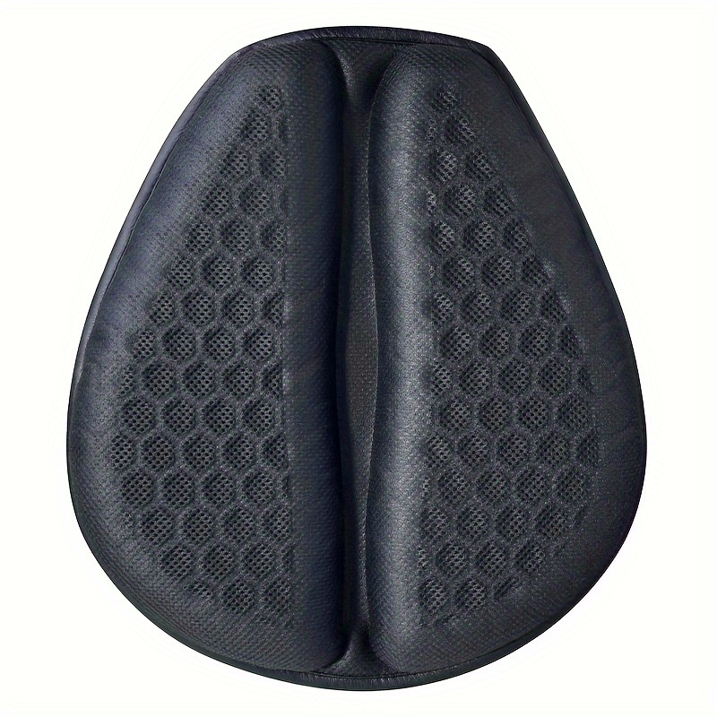 TEMU Motorcycle Gel Seat Cushion With Honeycomb Shock Absorption And Breathable Seat Cover